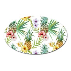 Tropical Pineapples Oval Magnet by goljakoff