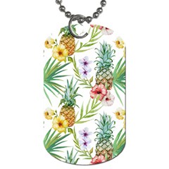 Tropical Pineapples Dog Tag (one Side) by goljakoff