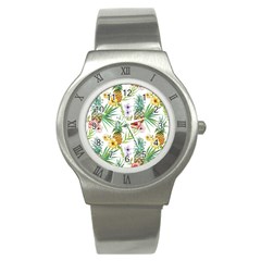 Tropical Pineapples Stainless Steel Watch by goljakoff