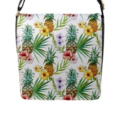 Tropical Pineapples Flap Closure Messenger Bag (l) by goljakoff