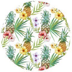 Tropical Pineapples Wooden Bottle Opener (round) by goljakoff