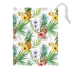 Tropical Pineapples Drawstring Pouch (4xl) by goljakoff