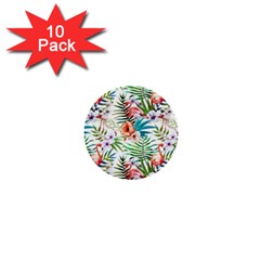 Tropical Flamingo 1  Mini Buttons (10 Pack)  by goljakoff