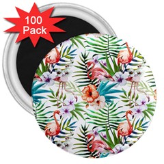 Tropical Flamingo 3  Magnets (100 Pack) by goljakoff