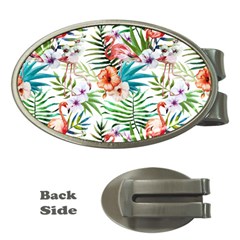 Tropical Flamingo Money Clips (oval)  by goljakoff