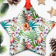 Tropical Flamingo Star Ornament (two Sides) by goljakoff