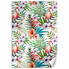 Tropical Flamingo Canvas 12  X 18  by goljakoff