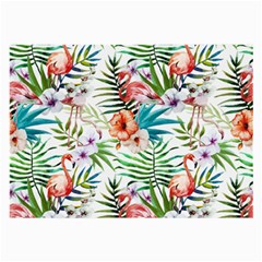 Tropical Flamingo Large Glasses Cloth (2 Sides) by goljakoff