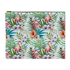 Tropical Flamingo Cosmetic Bag (xl) by goljakoff