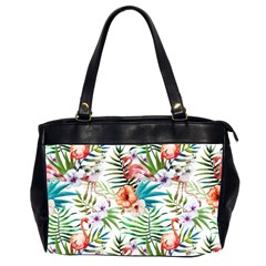 Tropical Flamingo Oversize Office Handbag (2 Sides) by goljakoff