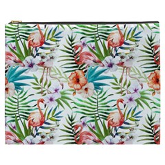 Tropical Flamingo Cosmetic Bag (xxxl) by goljakoff