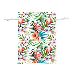 Tropical Flamingo Lightweight Drawstring Pouch (l) by goljakoff