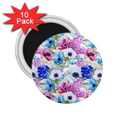 Purple Flowers 2 25  Magnets (10 Pack)  by goljakoff