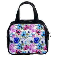 Purple Flowers Classic Handbag (two Sides) by goljakoff