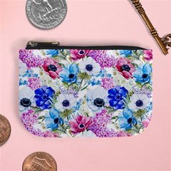 Purple Flowers Mini Coin Purse by goljakoff