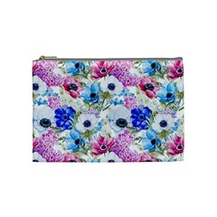 Purple Flowers Cosmetic Bag (medium) by goljakoff