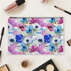 Purple Flowers Cosmetic Bag (large) by goljakoff