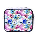 Purple flowers Mini Toiletries Bag (One Side) Front