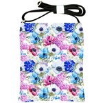 Purple flowers Shoulder Sling Bag Front