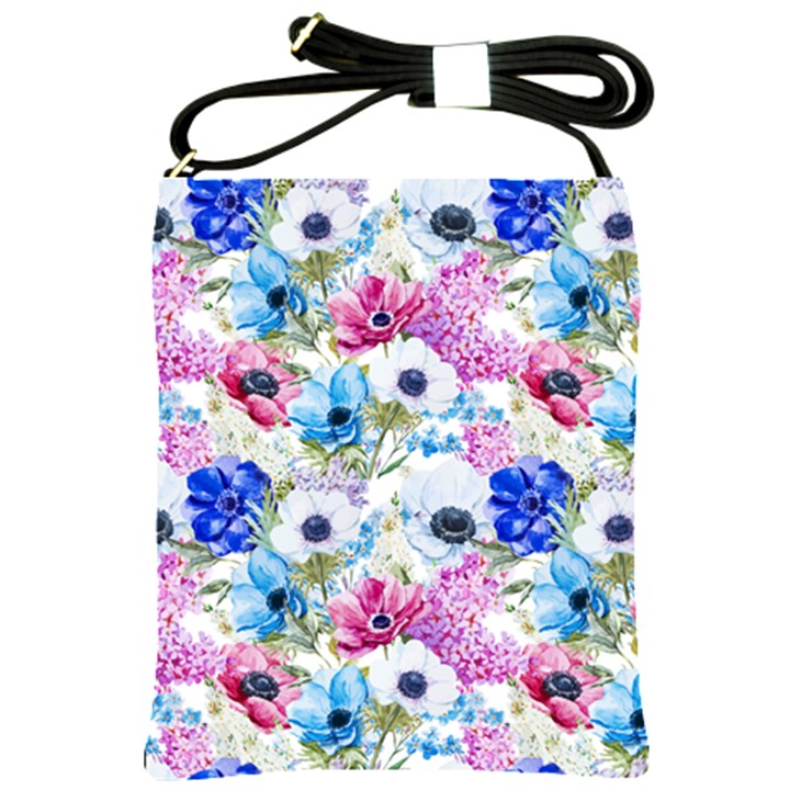 Purple flowers Shoulder Sling Bag