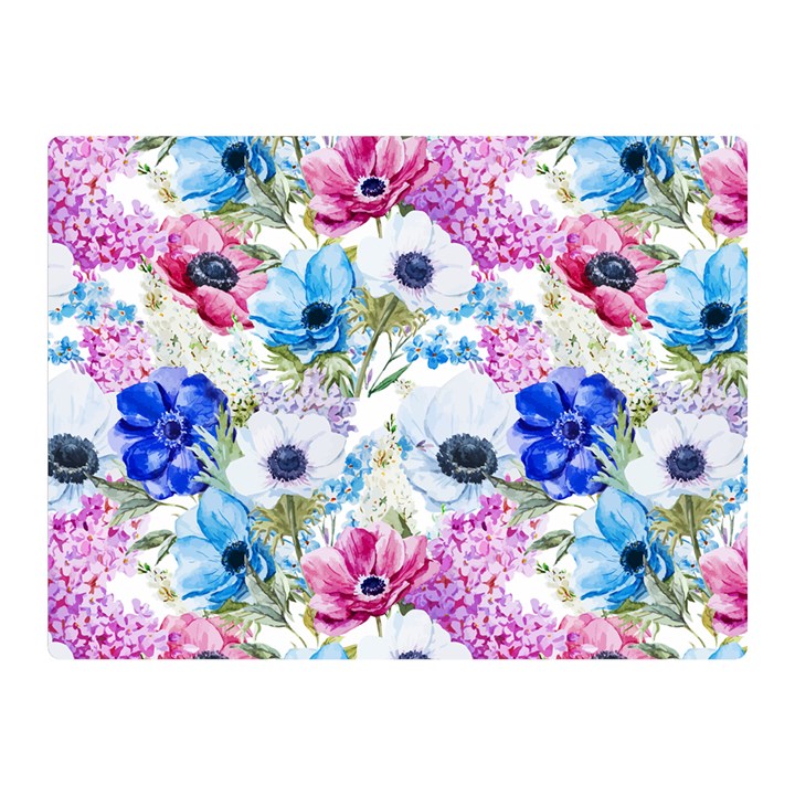 Purple flowers Double Sided Flano Blanket (Mini) 