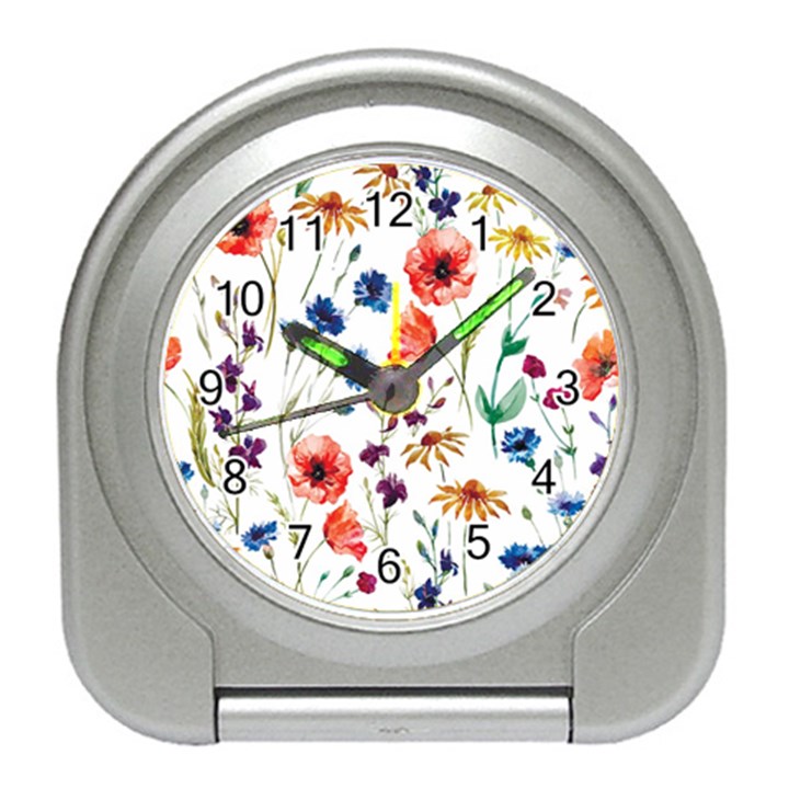 Flowers Travel Alarm Clock