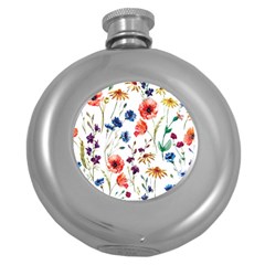 Flowers Round Hip Flask (5 Oz) by goljakoff