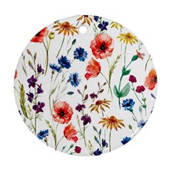 Flowers Round Ornament (two Sides) by goljakoff