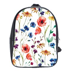 Flowers School Bag (large) by goljakoff