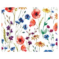 Flowers Double Sided Flano Blanket (medium)  by goljakoff