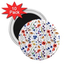 Flowers Pattern 2 25  Magnets (10 Pack)  by goljakoff