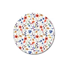 Flowers Pattern Magnet 3  (round) by goljakoff