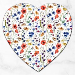 Flowers Pattern Jigsaw Puzzle (heart) by goljakoff