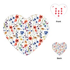 Flowers Pattern Playing Cards Single Design (heart) by goljakoff