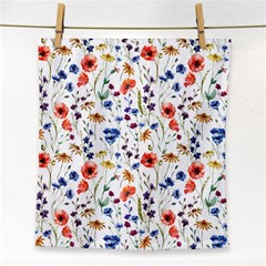 Flowers Pattern Face Towel by goljakoff