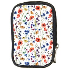 Flowers Pattern Compact Camera Leather Case by goljakoff