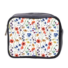 Flowers Pattern Mini Toiletries Bag (two Sides) by goljakoff