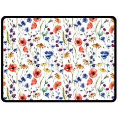 Flowers Pattern Fleece Blanket (large)  by goljakoff