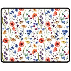 Flowers Pattern Fleece Blanket (medium)  by goljakoff