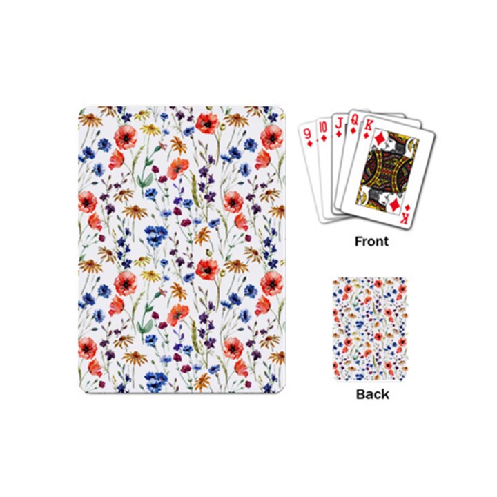 Flowers pattern Playing Cards Single Design (Mini)