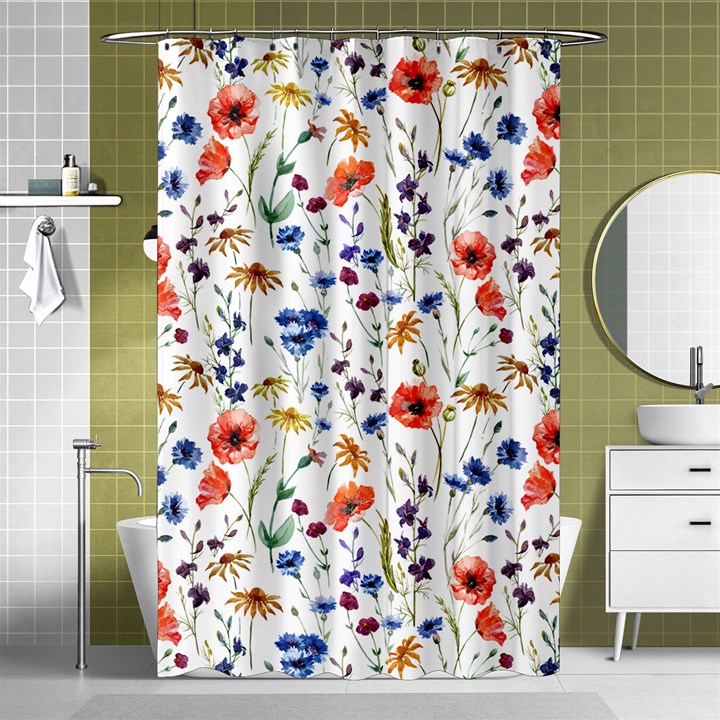 Flowers pattern Shower Curtain 48  x 72  (Small) 