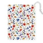 Flowers pattern Drawstring Pouch (5XL) Front