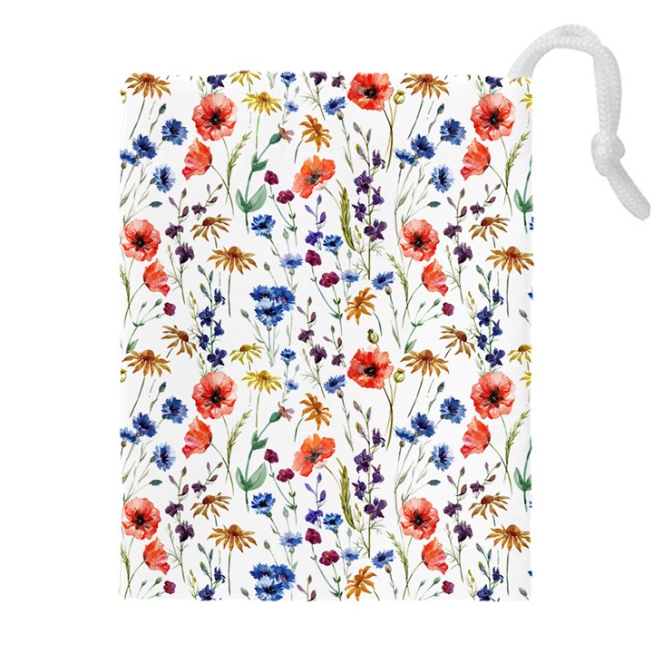 Flowers pattern Drawstring Pouch (5XL)