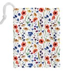 Flowers pattern Drawstring Pouch (5XL) Back