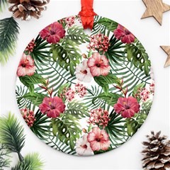 Tropical Flowers Ornament (round) by goljakoff