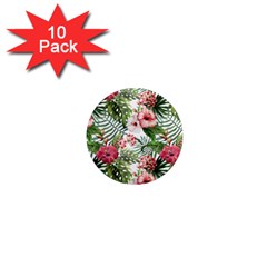 Tropical Flowers 1  Mini Magnet (10 Pack)  by goljakoff