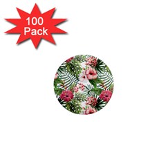 Tropical Flowers 1  Mini Magnets (100 Pack)  by goljakoff