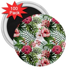 Tropical Flowers 3  Magnets (100 Pack) by goljakoff