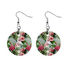 Tropical Flowers Mini Button Earrings by goljakoff