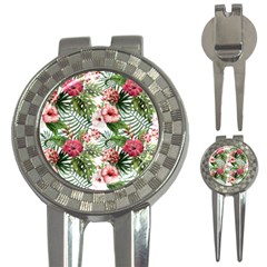 Tropical Flowers 3-in-1 Golf Divots by goljakoff